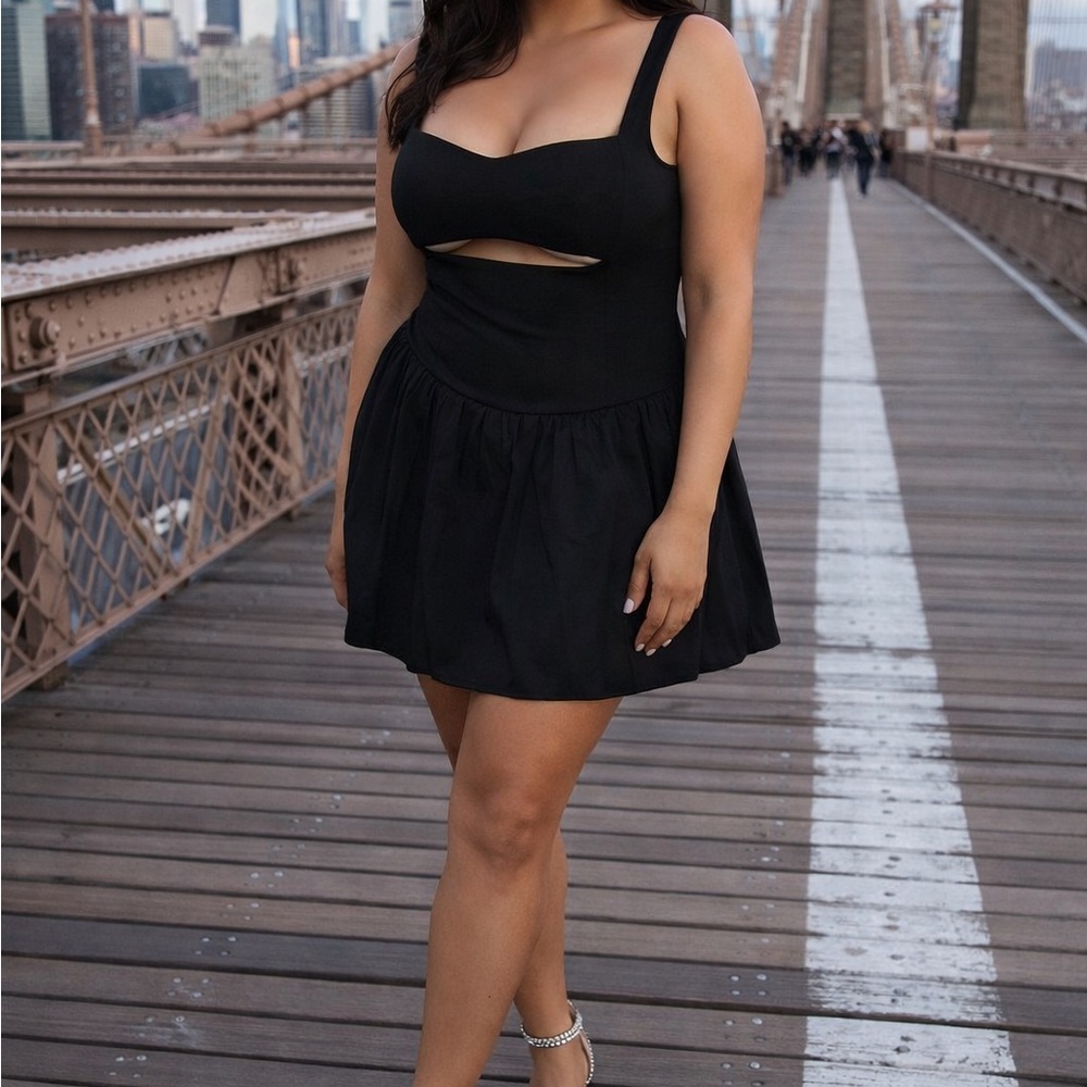 Chic Black Cutout Dress